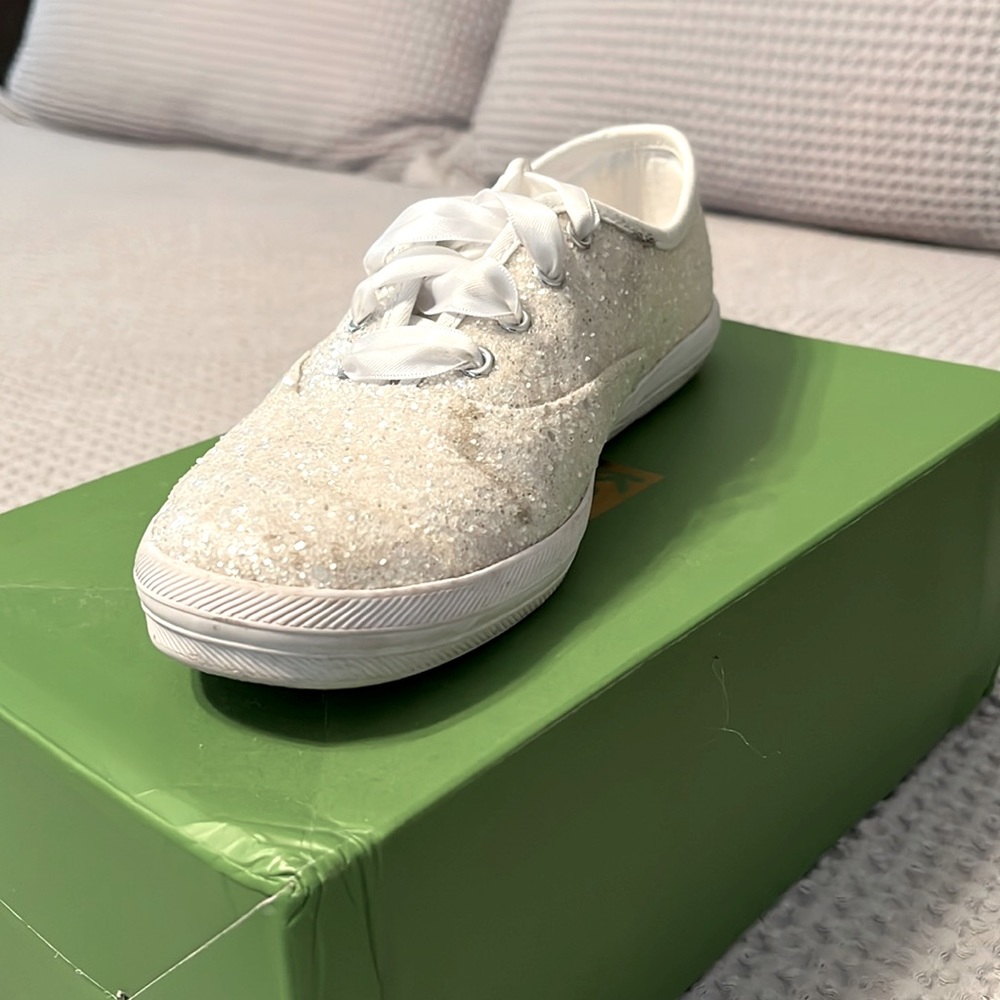 Keds by Kate Spade Glitter White size 7